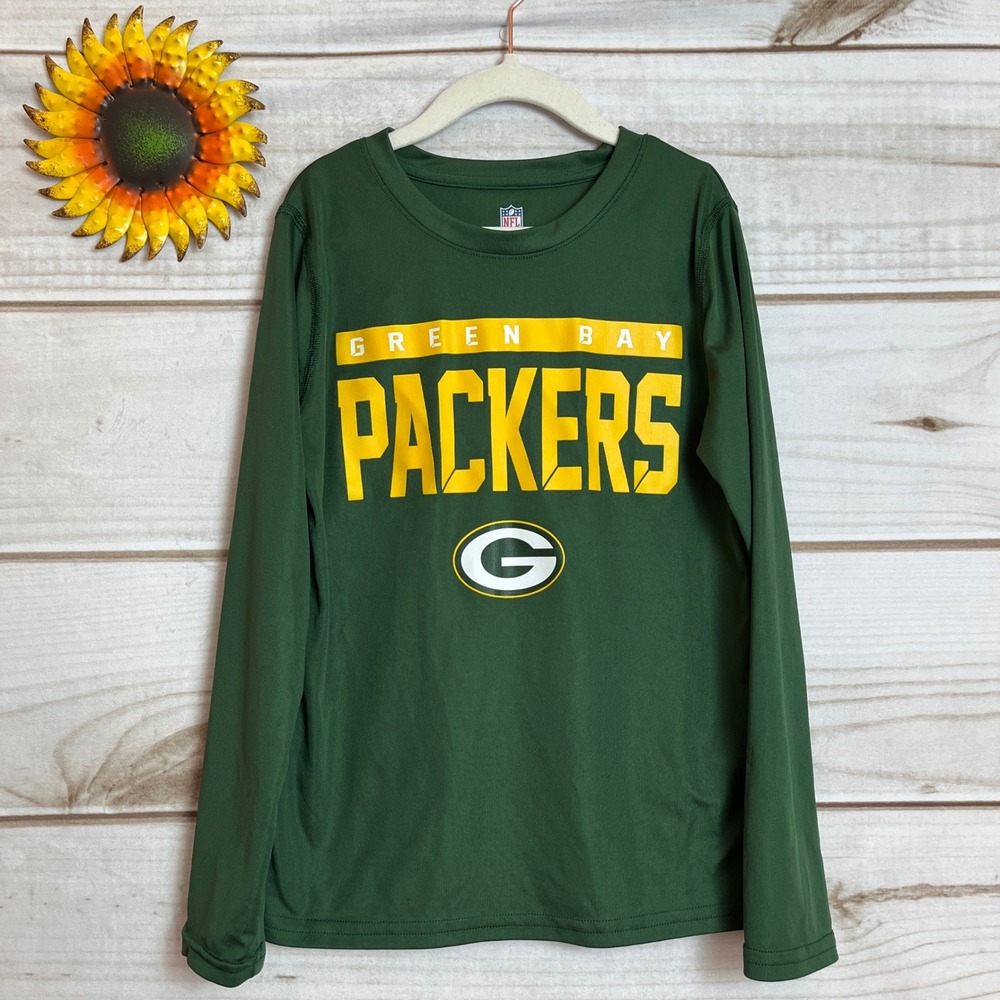 Green Bay Packers NFL Long Sleeve Shirt Kids Size 7 Football Apparel